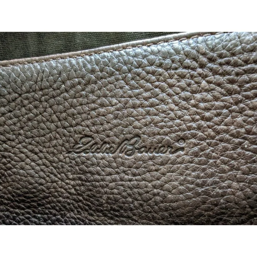 Eddie Bauer Genuine Pebble Leather Laptop Bag, Messenger Bag, Tote